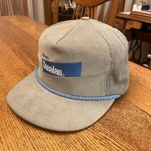 Men's Vintage Elanco Sonalan Snapback Gray Corduroy Roped Baseball Hat Cap USA